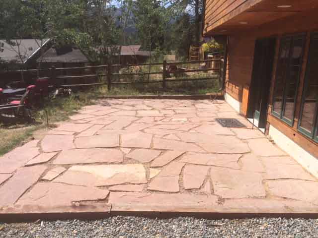 Red Flagstone Patio