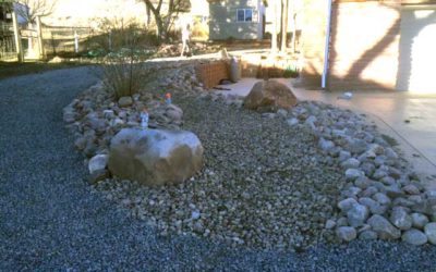 Riprap Stone Lawn Finish in Lyons, CO