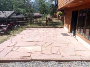 Replacement of flagstone patio with Borgert Pavers