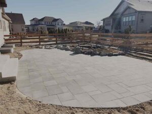 Stone pavers make for an functional and attractive addition to this Longmont, CO, home.