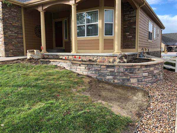 Multi-colored stone veneer accents home's color in Frederick